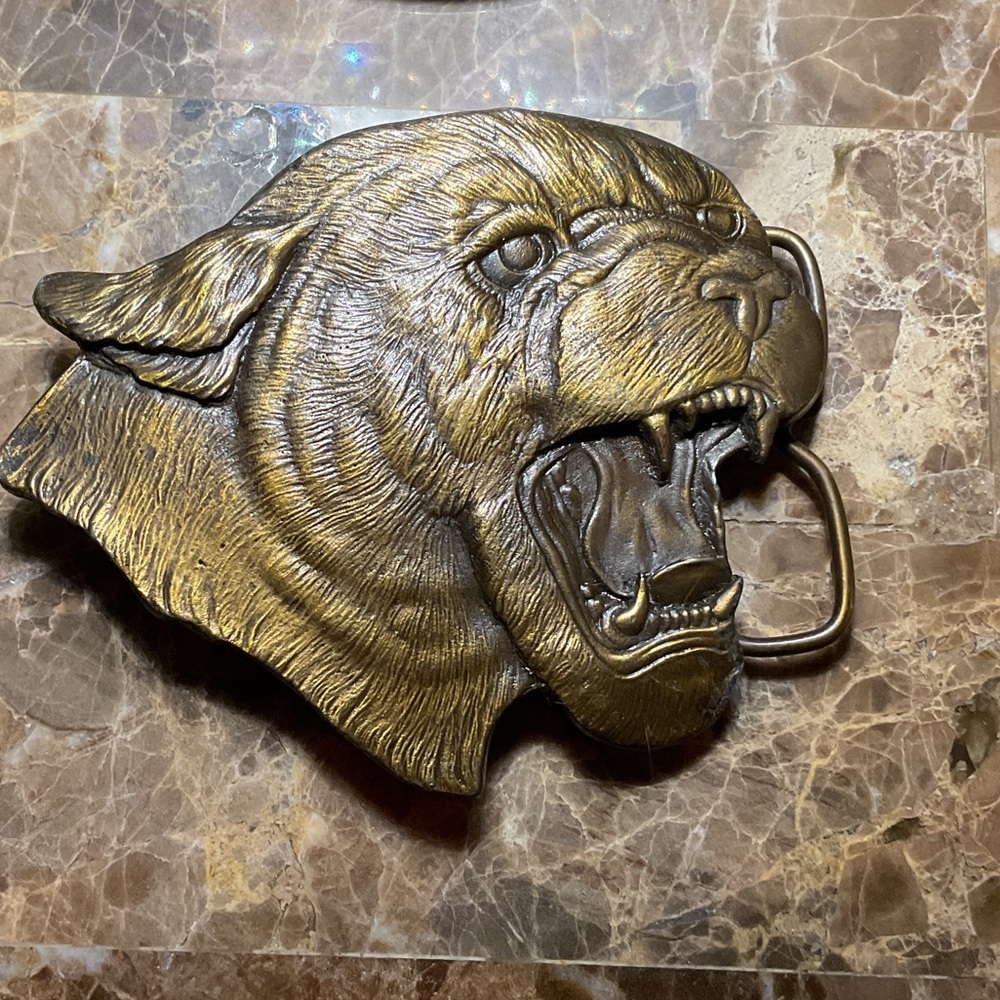 Men's Gold Panther Belt Buckle